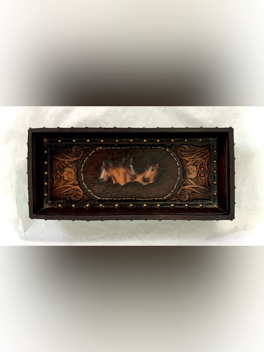 Western Decorative Horses Tray